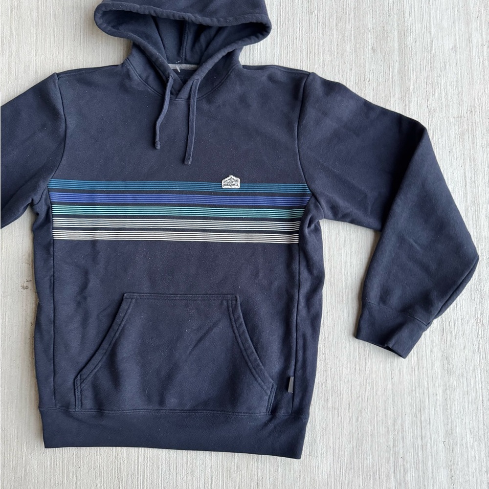 Patagonia Uprisal Hoodie Blue Mens Small Sweater Sweatshirt Outdoors Utility - Picture 4 of 8